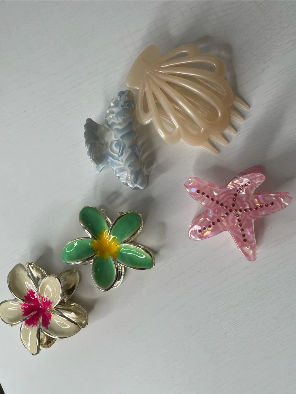 Beach Vacation Hair Accessories, Flower Hair Clips